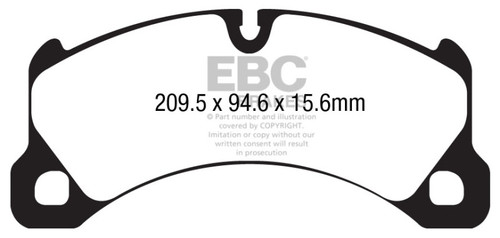 EBC DP42162R Yellowstuff Front Brake Pads, Porsche Cayenne 3.6 2010+