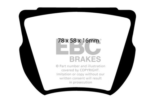 EBC DP2134 Greenstuff 2000 Front Brake Pads, Daimler SP250 2.5 1959-1964