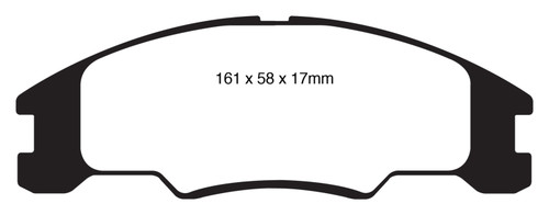 EBC DP41822R Yellowstuff Front Brake Pads, Ford Focus 1.6 2010-2011