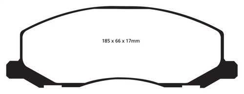 EBC DP32015C Redstuff Ceramic Front Brake Pads, Saab 9-5 2.0 Turbo (13.3 inch front rotor) 2010-2011