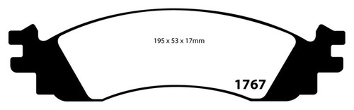 EBC DP31767C Redstuff Ceramic Front Brake Pads, Ford Taurus 3.5 Twin Turbo SHO 2010-2012