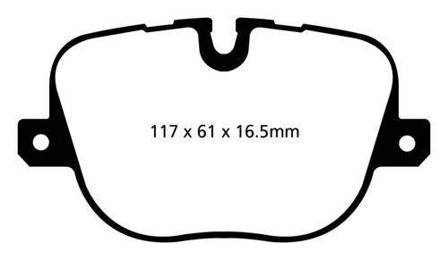 EBC DP62068 Greenstuff 6000 Elite Rear Brake Pads, Land Rover Range Rover 5.0 Supercharged 2010-2012