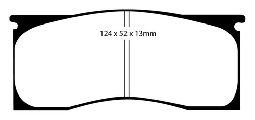 EBC DP41157R Yellowstuff Front Brake Pads, Dodge Dart 2.8 1965-1969