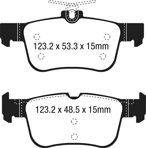 EBC DP63047 Greenstuff 6000 Elite Rear Brake Pads, Ford Bronco Sport 1.5T 2021+