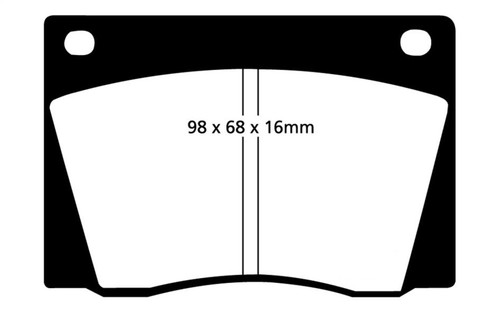 EBC DP4108R Yellowstuff Front Brake Pads, Ac 428 7.0 1967-1974