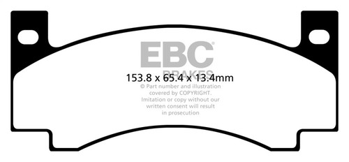 EBC DP41176R Yellowstuff Front Brake Pads, Amc Ambassador 4.2 1971-1972