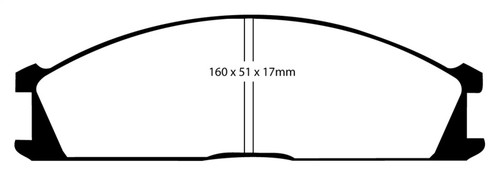 EBC DP6691 Greenstuff 6000 Elite Front Brake Pads, Nissan Frontier 2.4 2WD 1998-2004