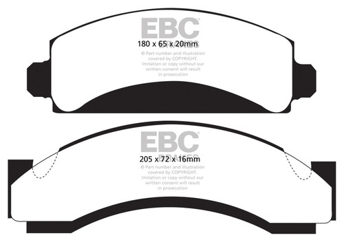 EBC DP41241R Yellowstuff Front Brake Pads, Chevrolet C30 (JB8) 1974-1980