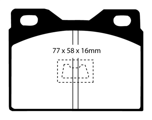 EBC DP4220R Yellowstuff Front Brake Pads, Porsche 924 2.0 1976-1985