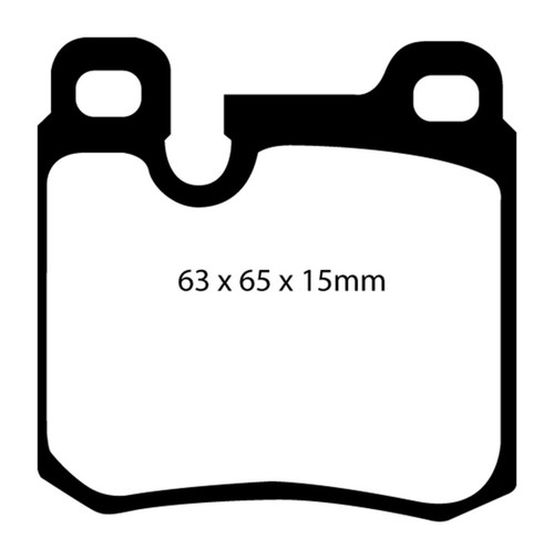 EBC DP4996R Yellowstuff Rear Brake Pads, Porsche 911 3.3 Turbo 1977-1990