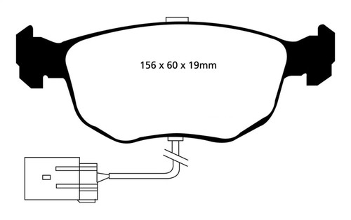 EBC DP4956R Yellowstuff Front Brake Pads, Ford Contour 2.5 SVT 1998-1999