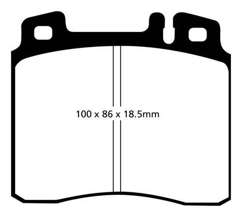 EBC DP4963R Yellowstuff Front Brake Pads, Mercedes-Benz CL500 5.0 1998-1999