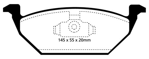 EBC DP31117C Redstuff Ceramic Front Brake Pads, Volkswagen Beetle 2.0 1998-1999