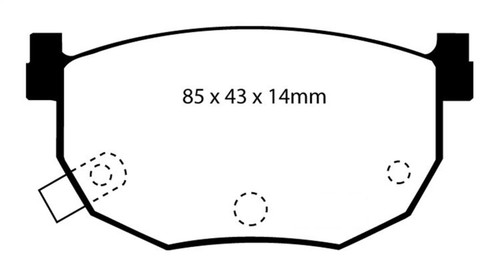 EBC DP4528R Yellowstuff Rear Brake Pads, Nissan 240SX/Silvia S13/S14/S15 1988-2002