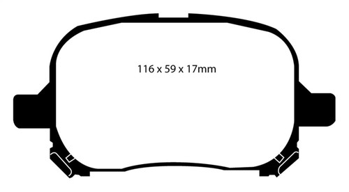 EBC DP61133 Greenstuff 6000 Elite Front Brake Pads, Lexus RX300 3.0 2WD 1999-2001