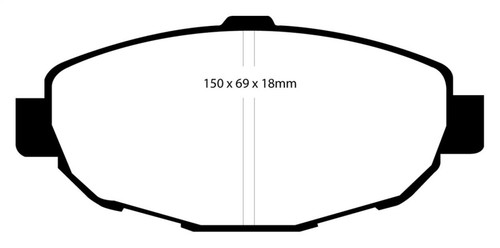 EBC DP41007R Yellowstuff Front Brake Pads, Lexus SC300 3.0 1999-2001