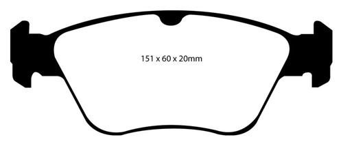 EBC DP31055C Redstuff Ceramic Front Brake Pads, Mercedes-Benz C230 (W202) 2.3 1999-2001