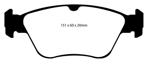 EBC DP41055R Yellowstuff Front Brake Pads, Mercedes-Benz C230 (W202) 2.3 1999-2001