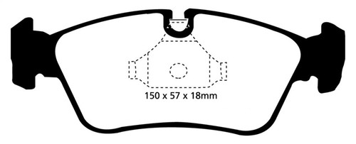EBC DP41211R Yellowstuff Front Brake Pads, BMW Z3 2.5 1999-2002