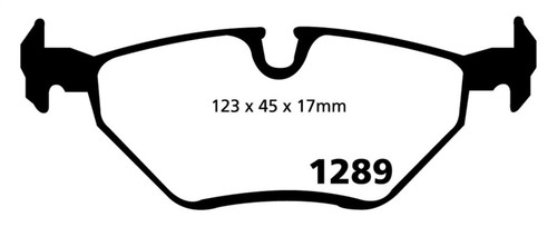 EBC DP41289R Yellowstuff Rear Brake Pads, BMW Z3 2.5 1999-2002