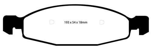 EBC DP41312R Yellowstuff Front Brake Pads, Jeep Grand Cherokee 4.0 (ATE) 1999-2002
