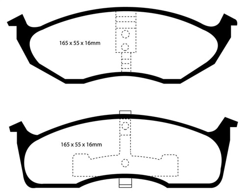EBC DP31623C Redstuff Ceramic Front Brake Pads, Chrysler 300M 3.5 1999-2004