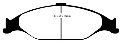 EBC DP51242NDX Bluestuff Front Brake Pads, Ford Mustang 3.8 1999-2004