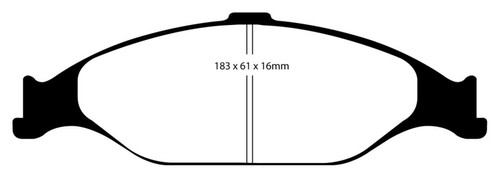 EBC DP41242R Yellowstuff Front Brake Pads, Ford Mustang 3.8 1999-2004