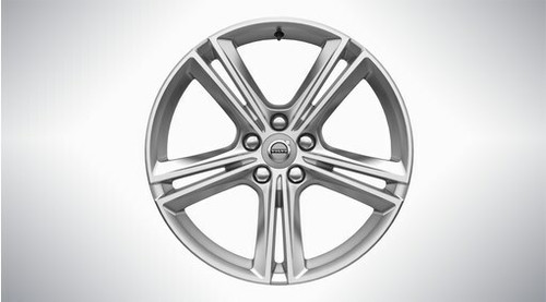 Volvo Genuine Wheels 31408896 18x8 5-Double Spoke Silver Alloy Wheel