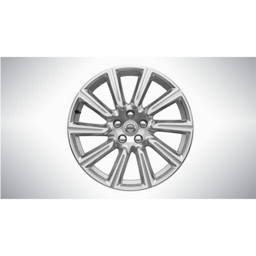 Volvo Genuine Wheels 31408907 18x8 10-Spoke Silver Diamond Cut Alloy Wheel