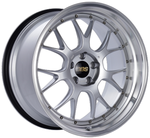 BBS LM-R 20x9.5 5x120 ET23 Diamond Silver Center Diamond Cut Lip Wheel -82mm PFS/Clip Required