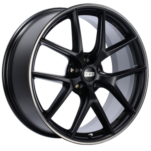 BBS CI-R 19x9 5x112 ET42 Satin Black Polished Rim Protector Wheel -82mm PFS/Clip Required