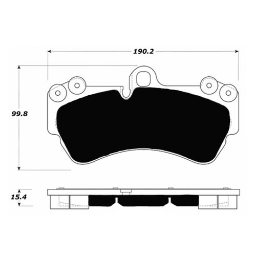Porterfield AP1007 R4-S Front Brake Pad, Porsche Cayenne Base 2009