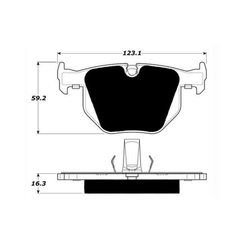 Porterfield AP1042 R4-S Rear Brake Pad, 2015-2016 BMW X5 xDrive35d/xDrive35i / 2015-2016 BMW X6 xDrive35i/sDrive35i