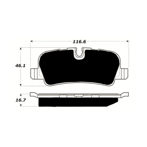 Porterfield AP1099 R4-S Rear Brake Pad, Range Rover LR3 D1099 2005-2009