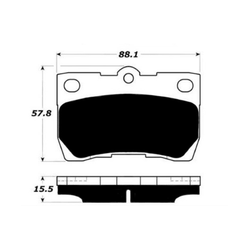 Porterfield AP1113 R4-S Rear Brake Pad, Lexus 2006-2007 GS300/ 2006-2008 IS250