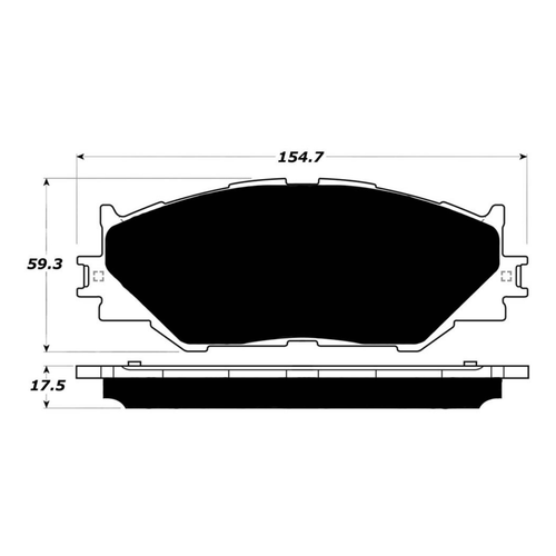 Porterfield AP1178 R4-S Front Brake Pad, Lexus IS250 2006-2008
