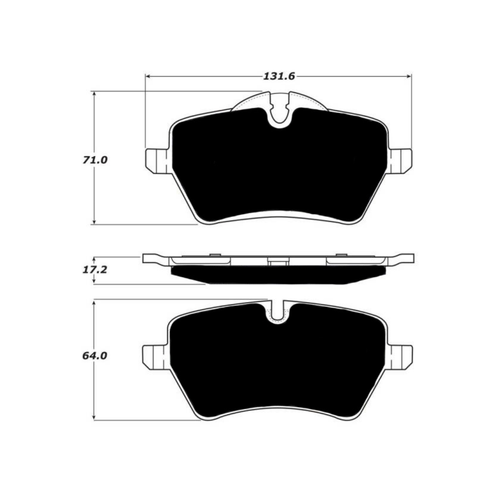 Porterfield AP1204 R4-S Front Brake Pad, 2005-2006 JCW R53 Cooper S & 07+ R56 Cooper S