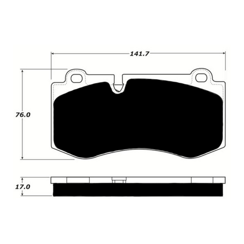 Porterfield AP1223 R4-S Front Brake Pad, Mercedes-Benz CL550/CL600 2007-2014