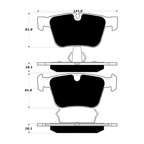 Porterfield AP1290 R4-S Rear Brake Pad, Mercedes-Benz CL63 AMG/CL65 AMG 2008-2014