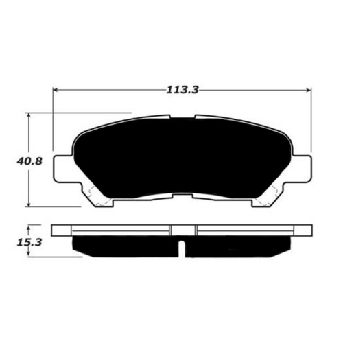 Porterfield AP1325 R4-S Rear Brake Pad, Toyota Highlander High Performance 5.0 2008-2013