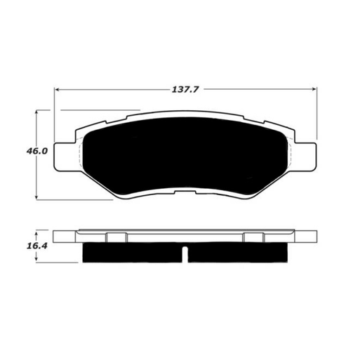 Porterfield AP1337 R4-S Rear Brake Pad, 2008-14 Cadillac CTS / 2010-2015 Chevy Camaro