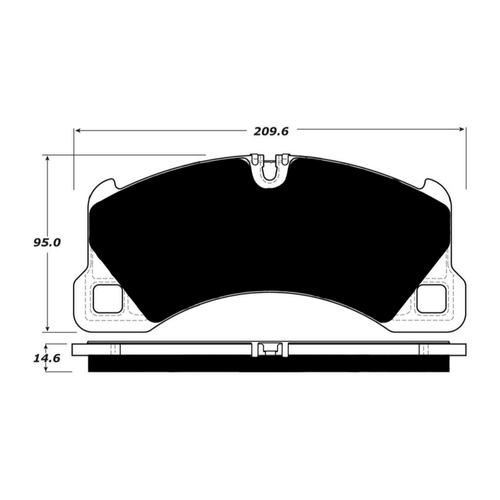 Porterfield AP1349 R4-S Front Brake Pad, 2010-2016 Porsche Panamera / 2008-2015 Porsche Cayenne