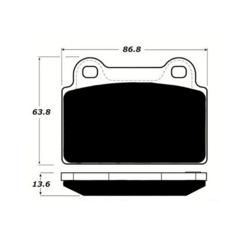 Porterfield AP1368 R4-S Rear Brake Pad, EVO X