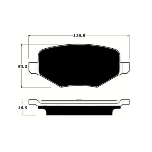 Porterfield AP1377 R4-S Rear Brake Pad, Ford Edge/Explorer/Flex/Taurus/ Lincoln MKS/MKT/MKX Perf Ceramic