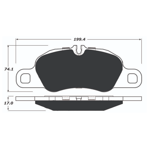 Porterfield AP1389 R4-S Front Brake Pad, 2013-2016 Porsche 911 Series (Does not fit S models)