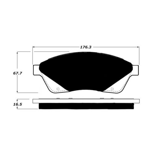 Porterfield AP1422 R4-S Front Brake Pad, Cadillac SRX 2010-2016