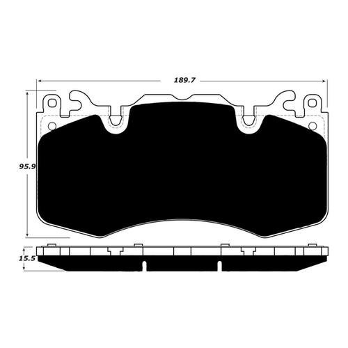 Porterfield AP1426 R4-S Front Brake Pad, Range Rover/Range Rover Sport Supercharged 2010-2011