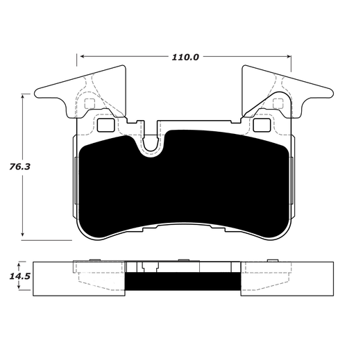 Porterfield AP1450 R4-S Rear Brake Pad, 2010-2015 Mercedes-Benz E63 AMG / 2014-2016 Mercedes-Benz E63 AMG S