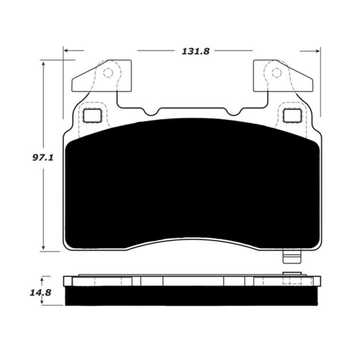 Porterfield AP1474.1 R4-S Front Brake Pad, Chevy Corvette Z51 2015-2017